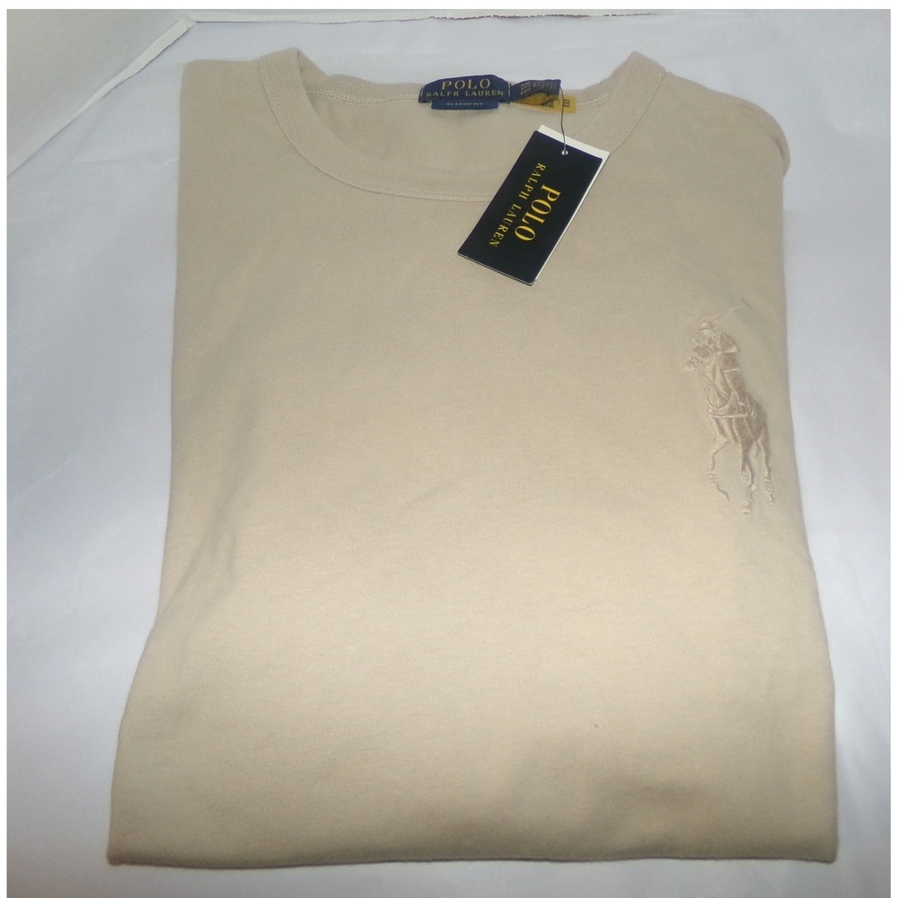 Polo‎ Ralph Lauren Mens SZ XXL Big Pony T-Shirt Tan Beige NWT